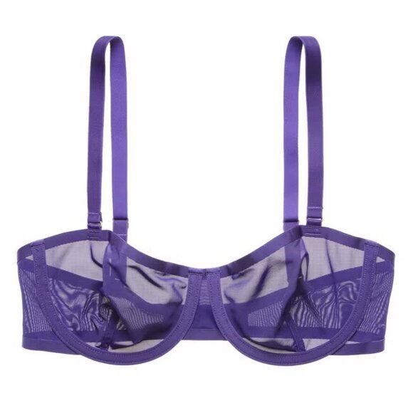 CUUP Other - CUUP Women's The Balconette Mesh Support Bra in‎ Violet - Size 38G